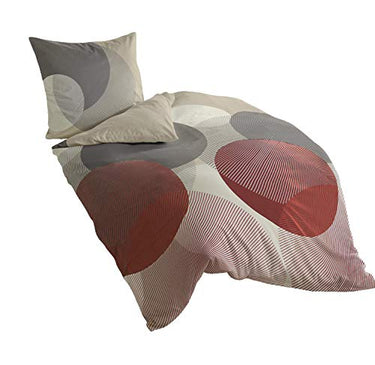 Bierbaum 6155_12 Feinbiber-Bettwäsche , Designed in Germany, 135 x 200 cm + 80 x 80 cm, kiesel im Sale